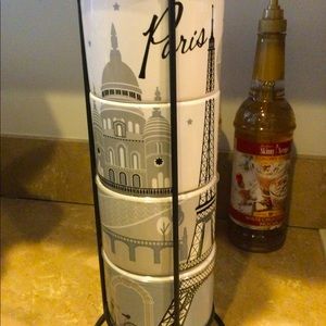 Beautiful Set Of 4 Mugs Paris Backdrop When Mugs Are Stacked